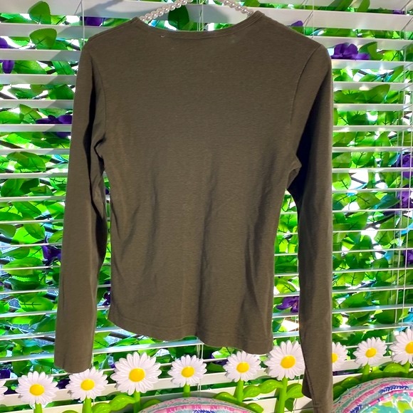 Abercrombie & Fitch olive green top - Picture 2 of 4